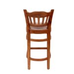 Wooden bar height chair with curvy design - Image 5