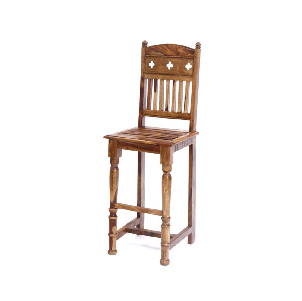 1-99-2.jpg Handmade Wooden Mango Wooden Regal Bar Chair - Image 1