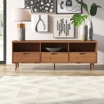 Wooden Solid Wood 3-Drawer TV Unit