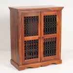 Wooden  Sheesham Wood Bar Cabinet - Image 4
