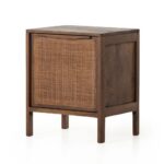 Wooden Curve Rattan Bedside Table - Image 10