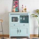 Wooden Artistic Mango Wood Bar Cabinet