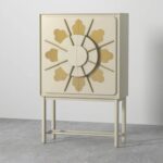 Wooden Artistic Modern Mango Wood Bar Cabinet - Image 10