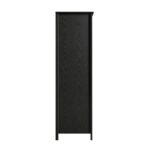 Frances Rattan Triple Closet with 2 Drawers, Black - Image 10