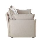Byron Pillow Edge Beige Fabric Sectional Sofa, 2-Seater - Image 11