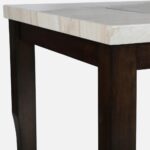 Wooden Artistic Marble Six Seater Dining Set in Antique Bench - Image 14