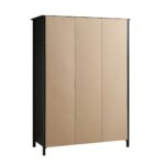 Frances Rattan Triple Closet with 2 Drawers, Black - Image 11