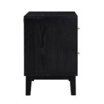 Bianca Chip Carved Nightstand, Antique Bronze & Black - Image 8