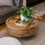 Carved Wooden Coffee Table - Image 5