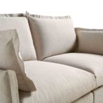 Byron Pillow Edge Beige Fabric Sectional Sofa, 2-Seater - Image 12