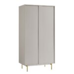 Richmond Ridged Double Closet with Drawer, Matte Taupe - Image 5