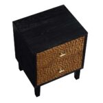 Bianca Chip Carved Nightstand, Antique Bronze & Black - Image 10