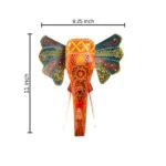 Orange Handpainted Elephant Wall Decor - Image 6