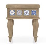 Solid Wood Side Table in Oak Finish - Image 2