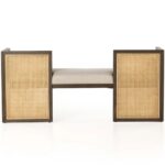 Wooden Artistic Seater Sofa with Cane Design – Living Room Sofa - Image 2