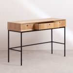 Handcrafted Wooden Console Table With 3 Drawer - Image 4