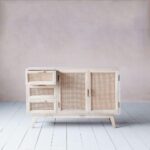 Handcrafted Wooden Artistic Cane Sideboard Furniture - Image 2