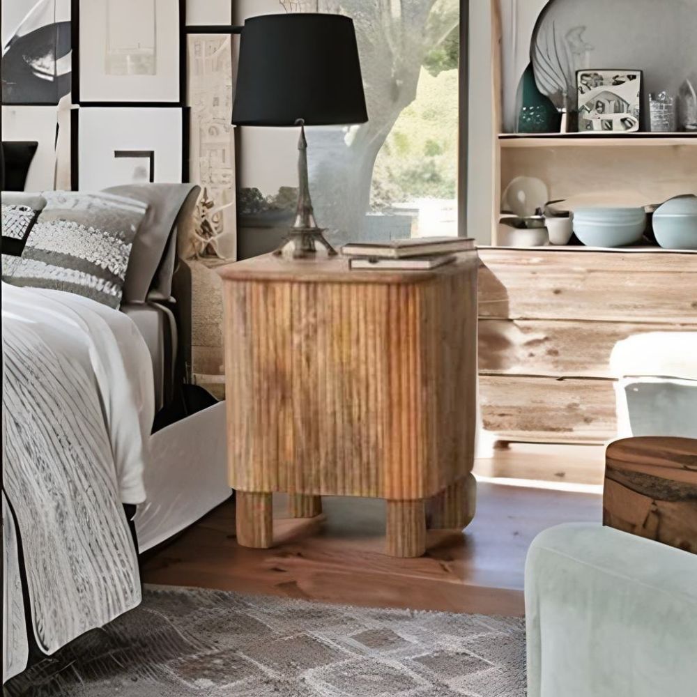 2-100-3.jpg Handcrafted Mango Wood End Table Furniture - Image 1