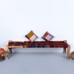 Jodhpuri Wooden Charpai with Backrest Poolside Lounger - Image 2
