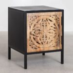 Mango Wood Bedside Table with Drawers - Image 2