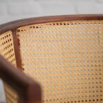 Modern Solid Wood Cane Arm Chair - Image 4