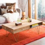 Wooden Handcrafted Mango Wood Coffee Table Furniture - Image 2