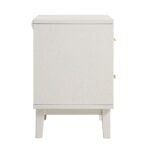Bianca Chip Carved Nightstand, Sand Beige & Ivory - Image 6