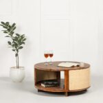Hand Cane  Mango Wood Coffee Table - Image 2