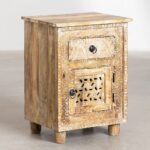 Stylish Mango Wood Bedside Table - Image 2