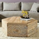 Handcarved Wooden Round Centre Table - Image 2