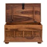 Handcrafted Sheesham Wood Coffee Table - Image 6