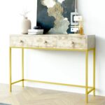 Handmade Inlay Console Table With 3 Drawer