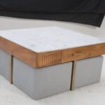 Wooden Coffee Table with Seating - Image 3