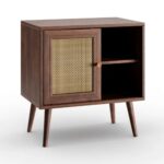 Handcrafted Wooden Bedside Table Natural Mango Finish - Image 2