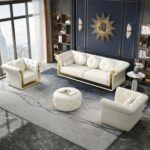Seater Sofa with Pillows White - Image 6