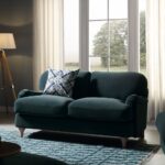 Daphnis Aegean Blue Velvet Sofa, 2-Seater - Image 2