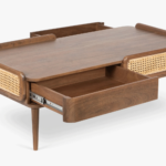 Cane Wooden Coffee Table Furniture - Image 4