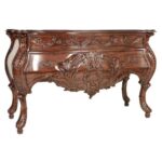 Handcrafted Hand Carved Sheesham Wood Console Table - Image 5