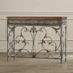 Handcrafted Iron & Wooden Console Table - Image 2