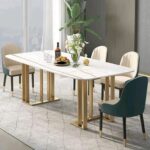 The Antique Metal Dining Table With Chairs - Image 4
