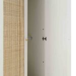 Frances Rattan Double Closet with 1 Drawer, White - Image 6