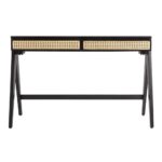 Wooden Artistic Solid Cane Mango Wood Study Table - Image 2