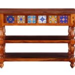 Handcrafted Console Table Sheesham Wood - Image 3