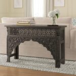 Handcrafted Solid Wood Hand Carving Console Table - Image 2