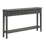 Handcrafted Natural Console Table 4 Drawer - Image 5