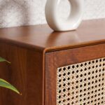 Antique Cane Tv Cabinet – Brown Finish - Image 3