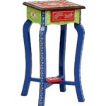Wooden Handpainted Side Table - Image 2