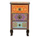 Wooden Handpainted Side Table - Image 2