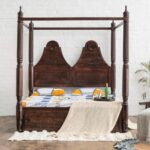 Handcrafted  Solid Wood Four Poster Bed - Image 5