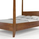 Wooden Artistic  Mango wood Teak Finish Wooden Bed - Image 4
